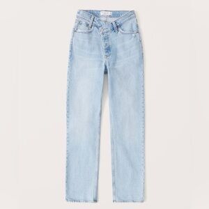 Abercrombie The Dad High Rise Curve Love Criss-Cross Jean